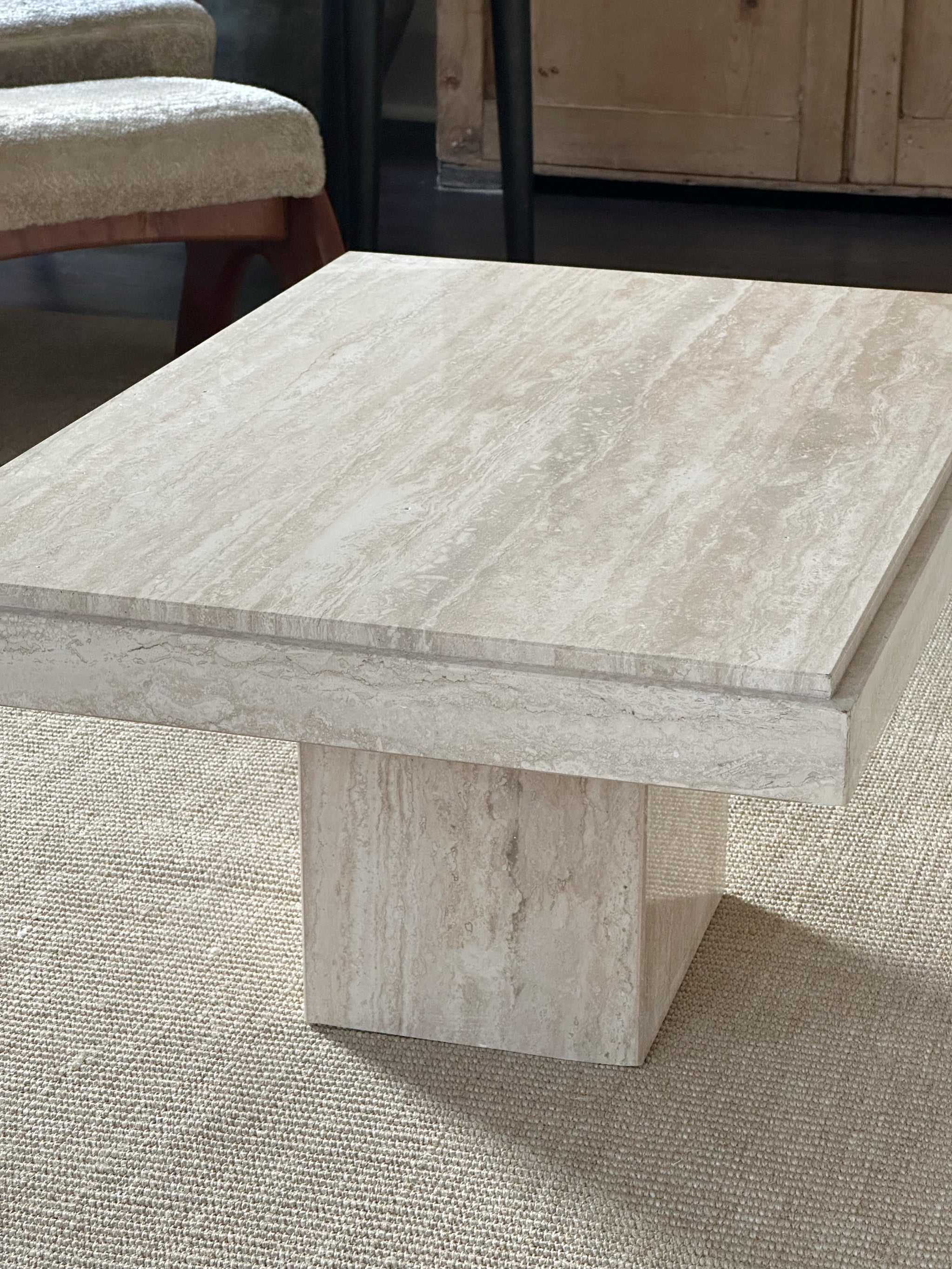 Vintage Travertine Coffee Table – Home By Seven